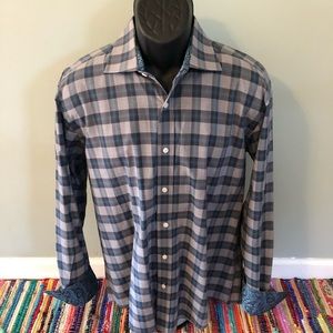 Bristol & Bull Plaid Flannel Shirt Argyle Large
